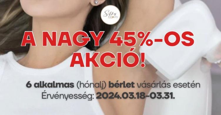 6 alkalmas hónalj lézeres kezelésés 45%-os kedvezménnyel 6 alkalmas hónalj lézeres kezelésés 45%-os kedvezménnyel